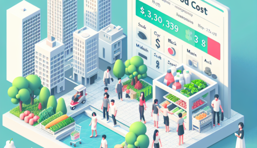 Food cost in Japan monthly